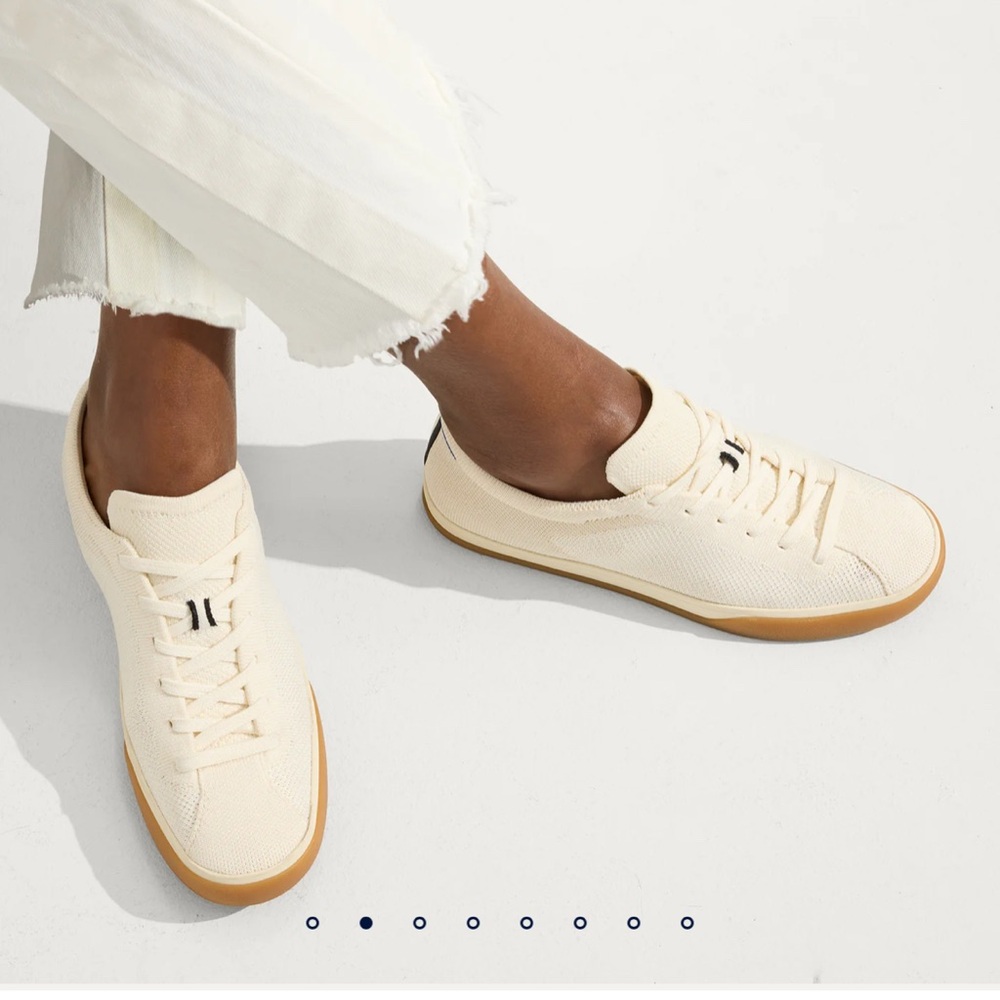 Rothy's Cream Sneakers Minimalist Design